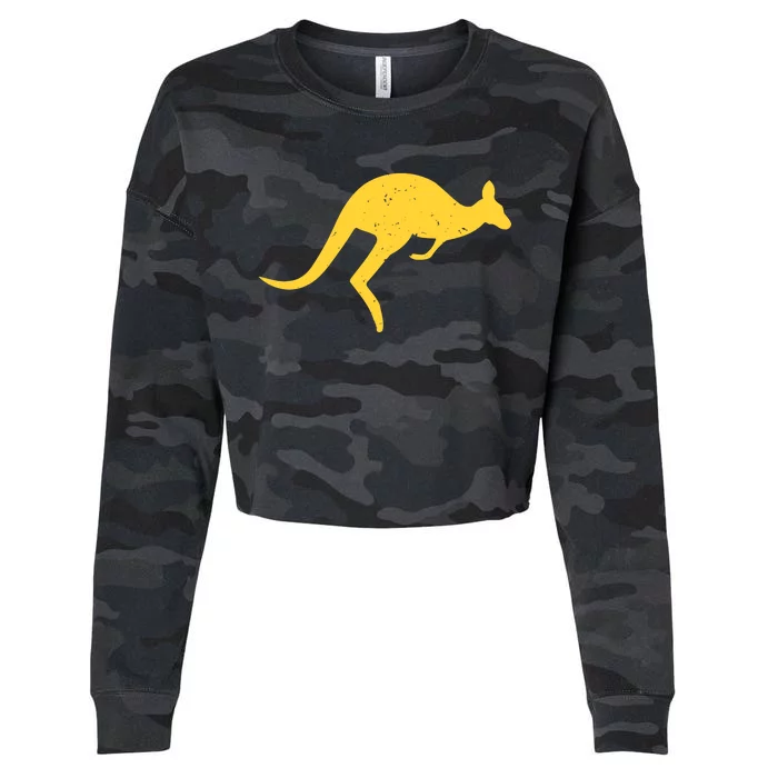 Vintage Kangaroo Australia Aussie Roo Kangaroo Pullover Hoodie Cropped Pullover Crew