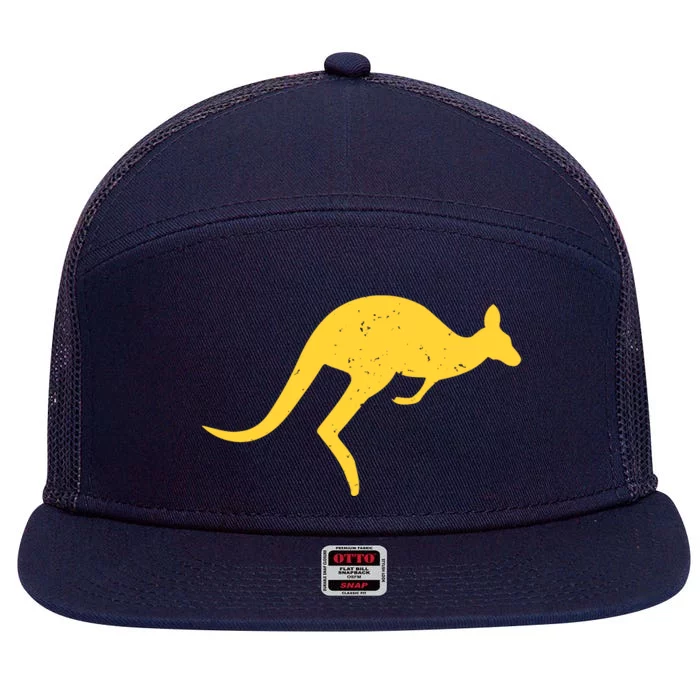 Vintage Kangaroo Australia Aussie Roo Kangaroo Pullover Hoodie 7 Panel Mesh Trucker Snapback Hat