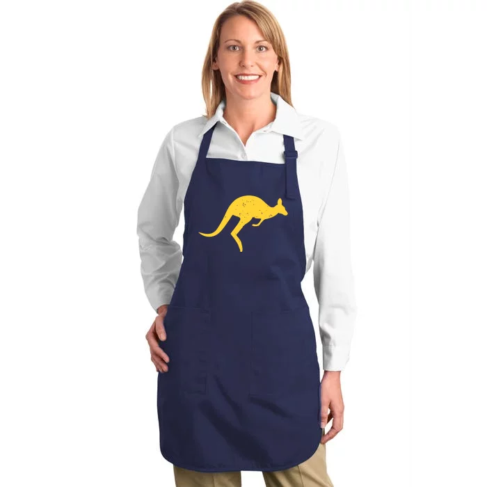 Vintage Kangaroo Australia Aussie Roo Kangaroo Pullover Hoodie Full-Length Apron With Pocket