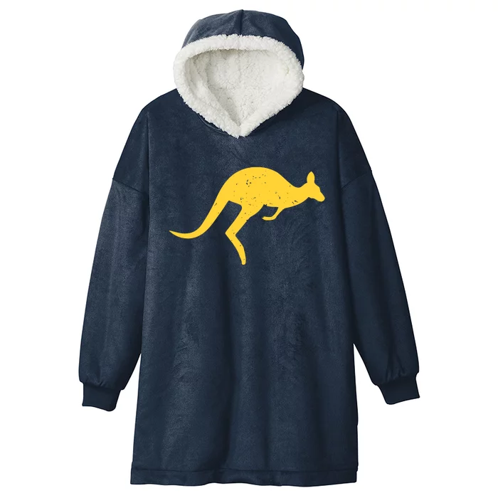 Vintage Kangaroo Australia Aussie Roo Kangaroo Pullover Hoodie Hooded Wearable Blanket