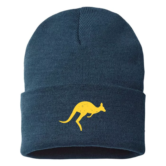 Vintage Kangaroo Australia Aussie Roo Kangaroo Pullover Hoodie Sustainable Knit Beanie