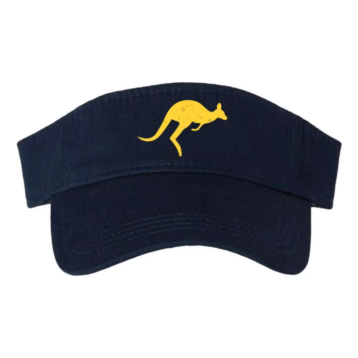 Vintage Kangaroo Australia Aussie Roo Kangaroo Pullover Hoodie Valucap Bio-Washed Visor