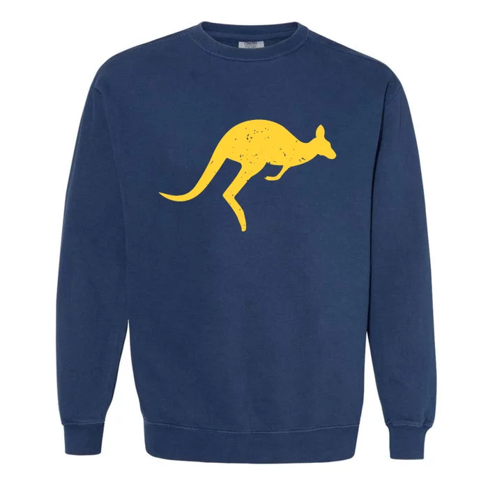 Vintage Kangaroo Australia Aussie Roo Kangaroo Pullover Hoodie Garment-Dyed Sweatshirt