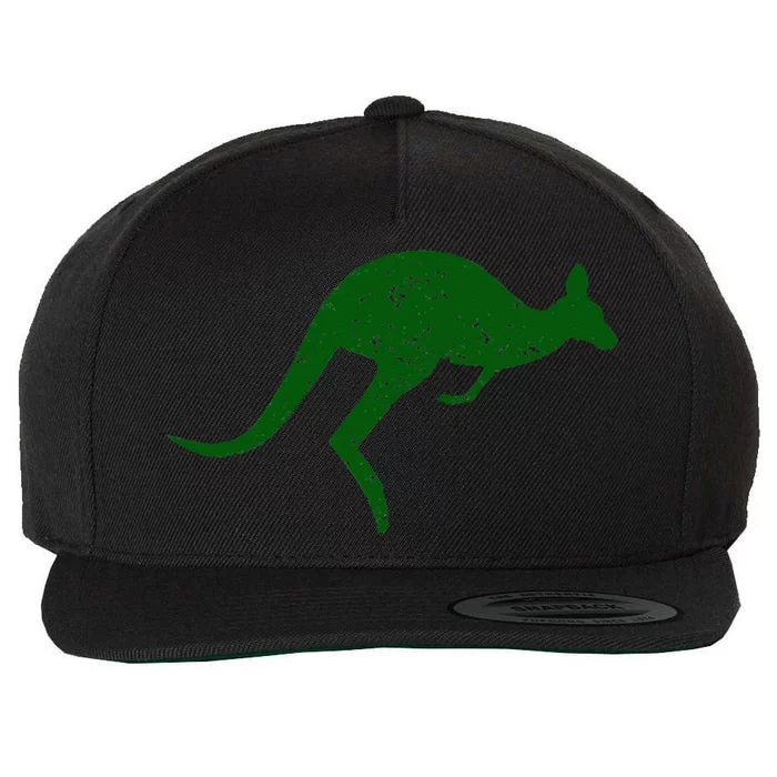 Vintage Kangaroo Australia Aussie Roo Kangaroo Wool Snapback Cap