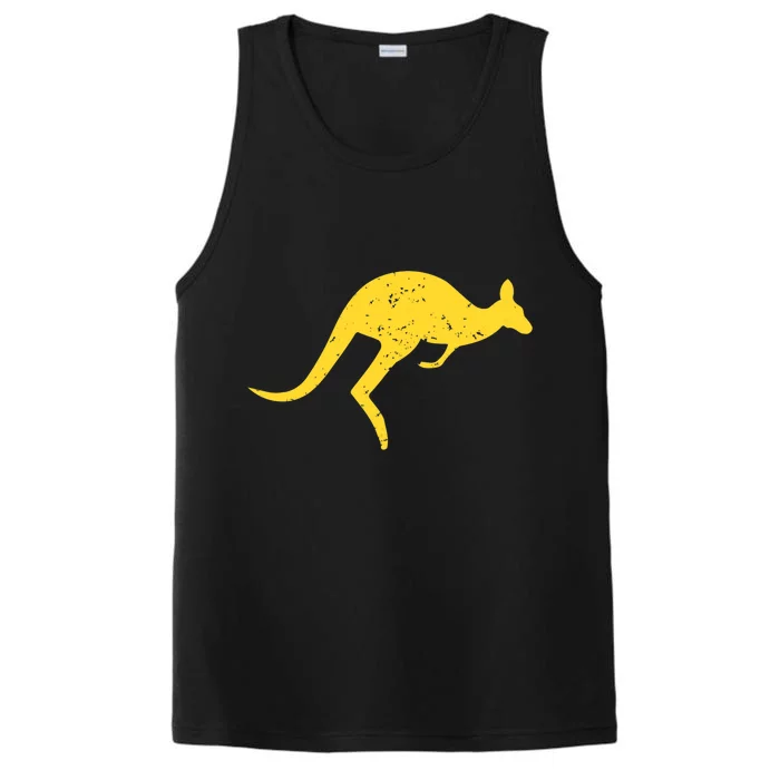 Vintage Kangaroo Australia Gift Aussie Roo Kangaroo Gift Performance Tank