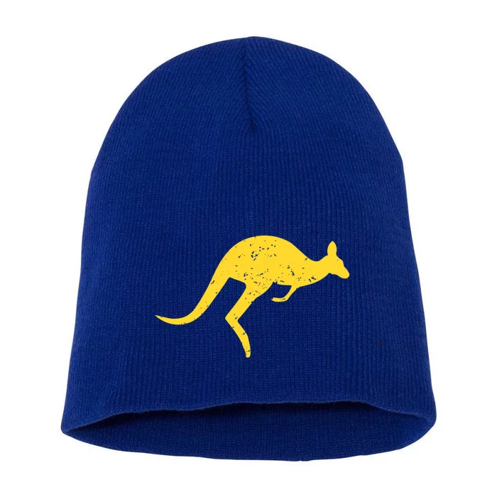 Vintage Kangaroo Australia Gift Aussie Roo Kangaroo Gift Short Acrylic Beanie