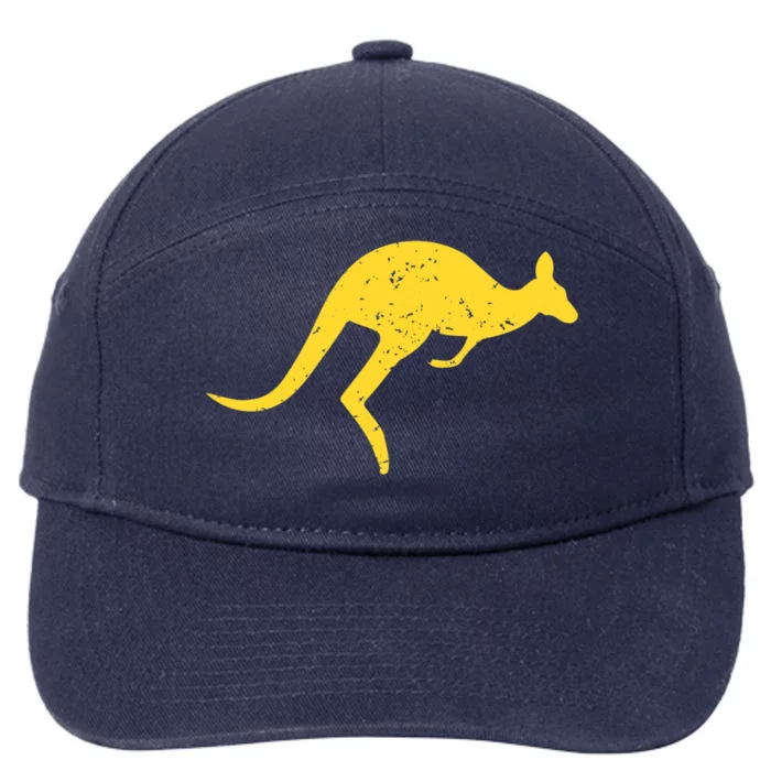 Vintage Kangaroo Australia Gift Aussie Roo Kangaroo Gift 7-Panel Snapback Hat