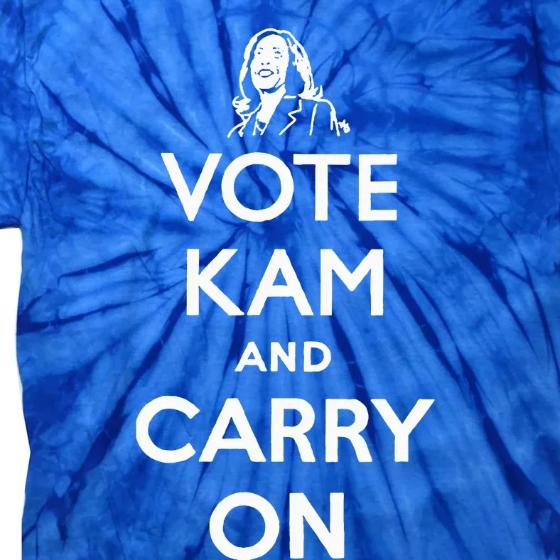 Vote Kam And Carry On Vote Kamala Harris Tie-Dye T-Shirt