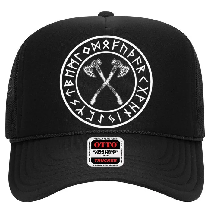 Viking Knotwork Axe novelty Viking Axe High Crown Mesh Trucker Hat