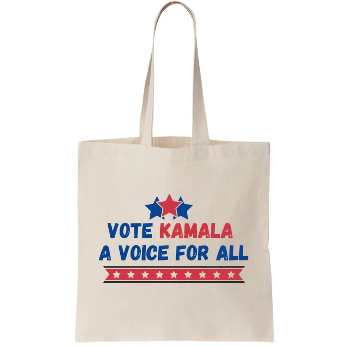 Vote Kamala A Voice For All Support For Harris And Democrats 2024 Tote Bag