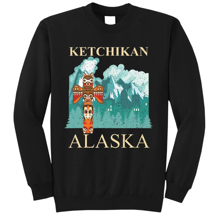 Vintage Ketchikan Alaska Native American Indian Tall Sweatshirt