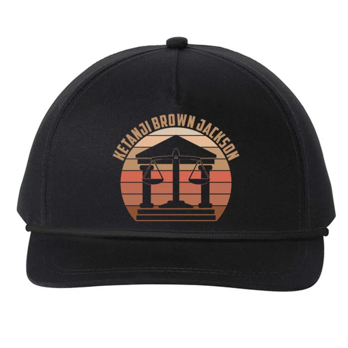 Vintage Ketanji Brown Jackson Court House Scales Of Justice Snapback Five-Panel Rope Hat