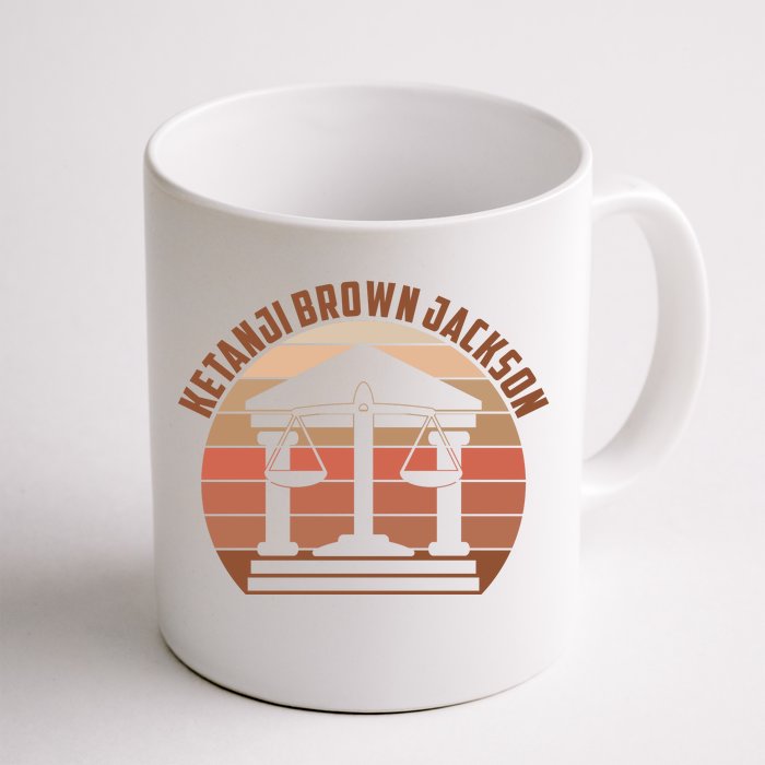 Vintage Ketanji Brown Jackson Court House Scales Of Justice Front & Back Coffee Mug