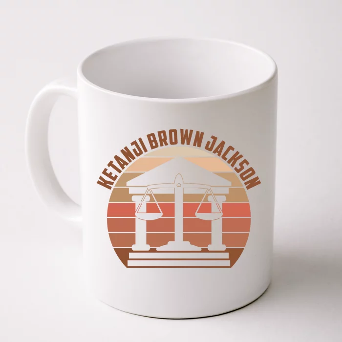 Vintage Ketanji Brown Jackson Court House Scales Of Justice Front & Back Coffee Mug