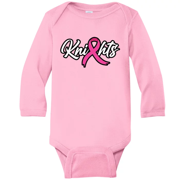 Vcs Knights Breast Cancer Awareness Baby Long Sleeve Bodysuit