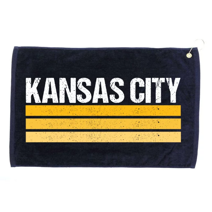 Vintage Kansas City Yellow/White Striped Classic Kansas City Football Grommeted Golf Towel