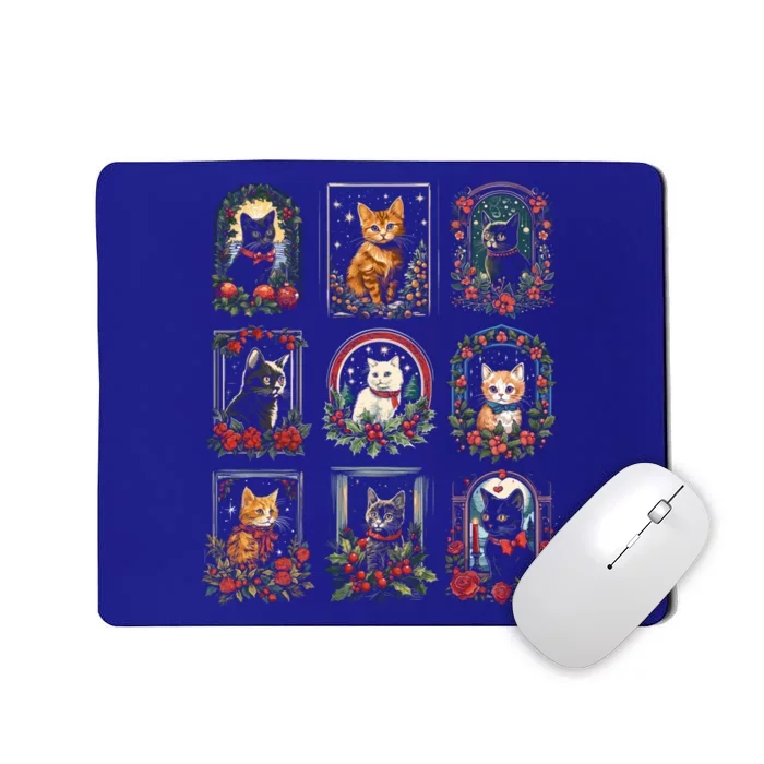 Vintage Kitten Christmas Cats Cat Mom Cat Dad Gift Mousepad