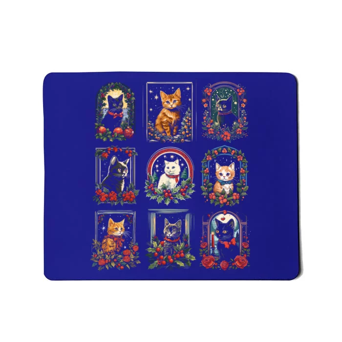 Vintage Kitten Christmas Cats Cat Mom Cat Dad Gift Mousepad