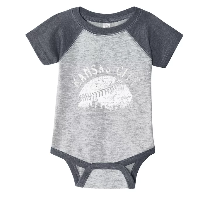 Vintage Kansas City Missouri Skyline Apparel Infant Baby Jersey Bodysuit