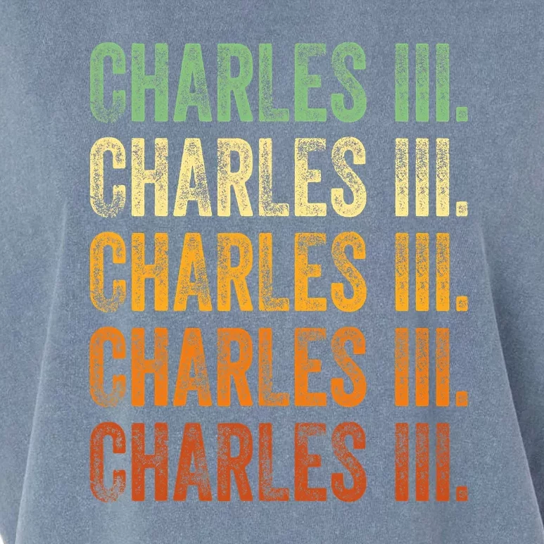 Vintage King Charles King Charles III Sunset Retro Garment-Dyed Women's Muscle Tee