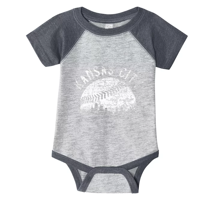 Vintage Kansas City Missouri Skyline Infant Baby Jersey Bodysuit