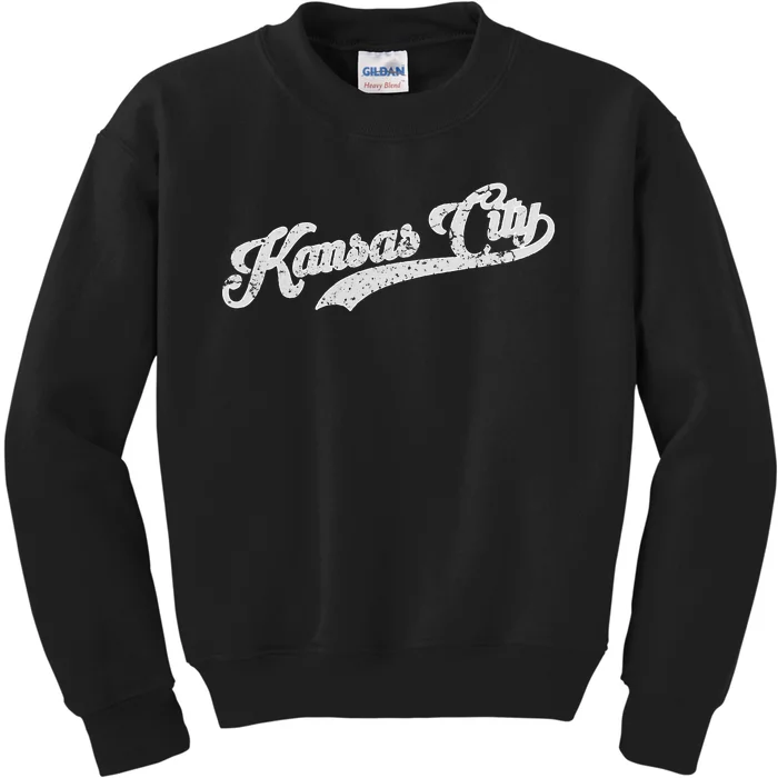 Vintage Kansas City Baseball Kids Sweatshirt