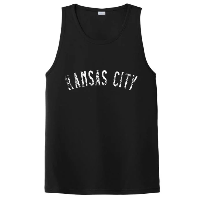 Vintage Kansas City Text Apparel Kc Performance Tank