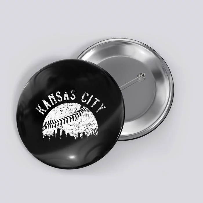 Vintage Kansas City Missouri Skyline Button