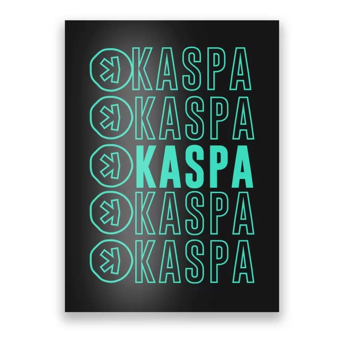 Vibrant Kaspa Crypto Colors Bold Kaspa Miner Kaspa Mining Crypto Bullrun Poster