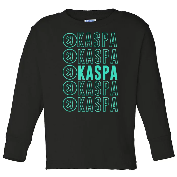 Vibrant Kaspa Crypto Colors Bold Kaspa Miner Kaspa Mining Crypto Bullrun Toddler Long Sleeve Shirt