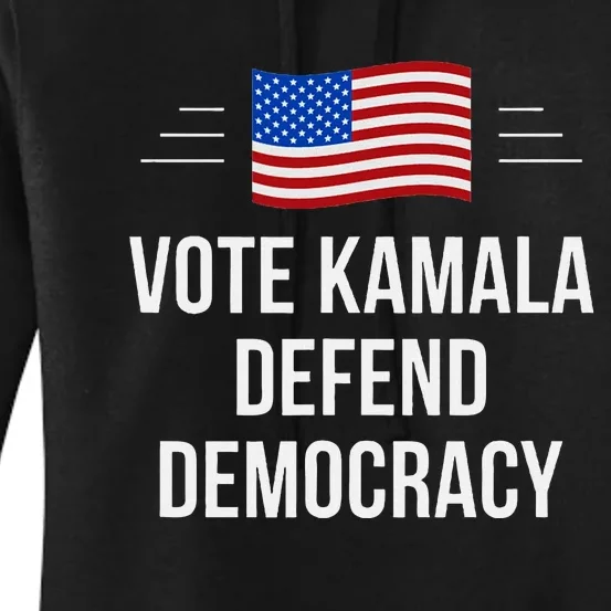 Vote Kamala Defend Democracy Women's Pullover Hoodie