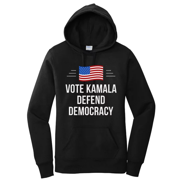 Vote Kamala Defend Democracy Women's Pullover Hoodie