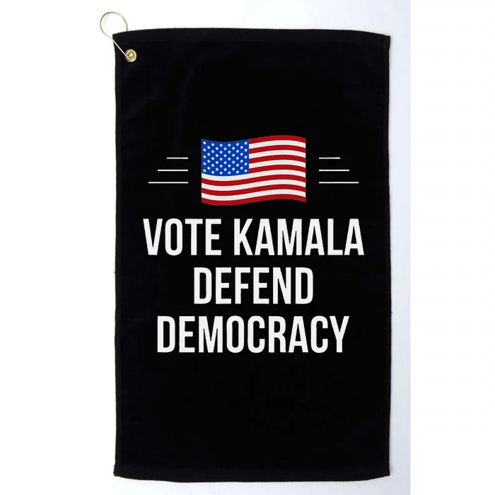 Vote Kamala Defend Democracy Platinum Collection Golf Towel