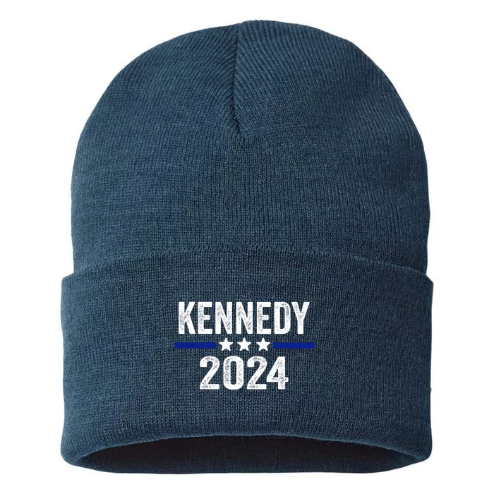 Vote Kennedy For President 2024 Cool Vintage Stars Sustainable Knit Beanie