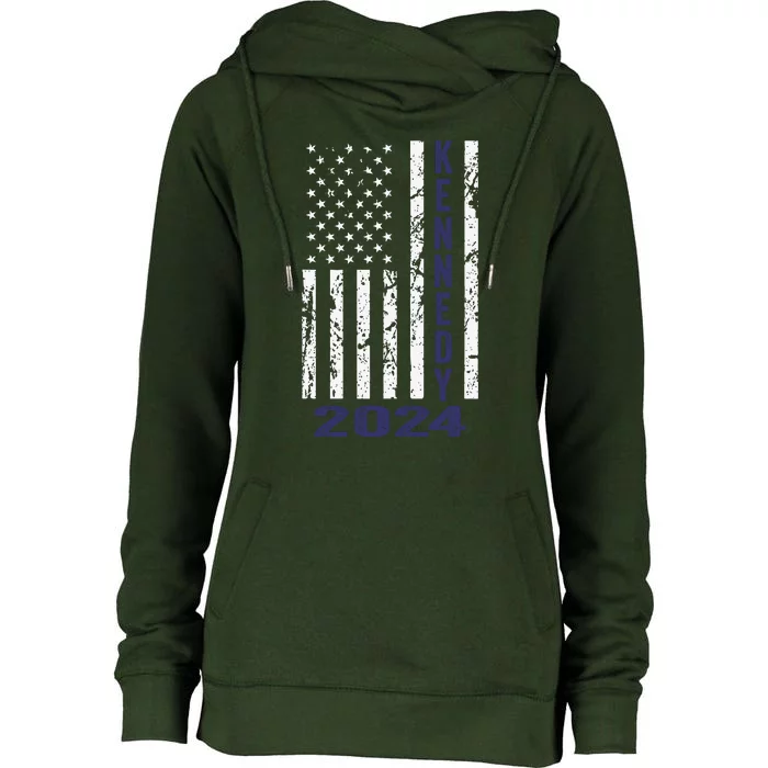 Vote Kennedy For President 2024 Cool Vintage Flag Womens Funnel Neck Pullover Hood