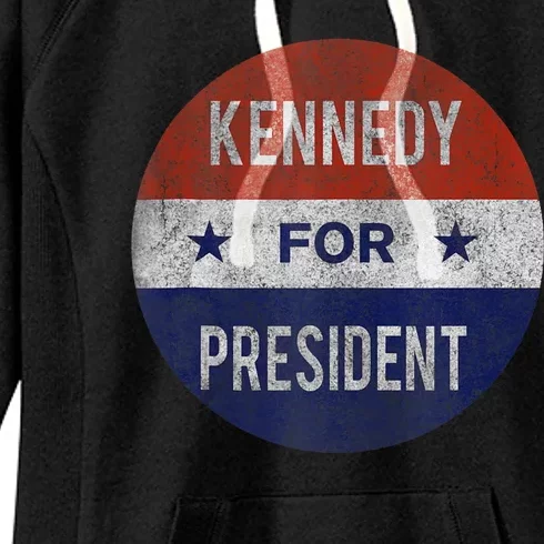 Vintage Kennedy For President JFK 1960 Election Women's Fleece Hoodie