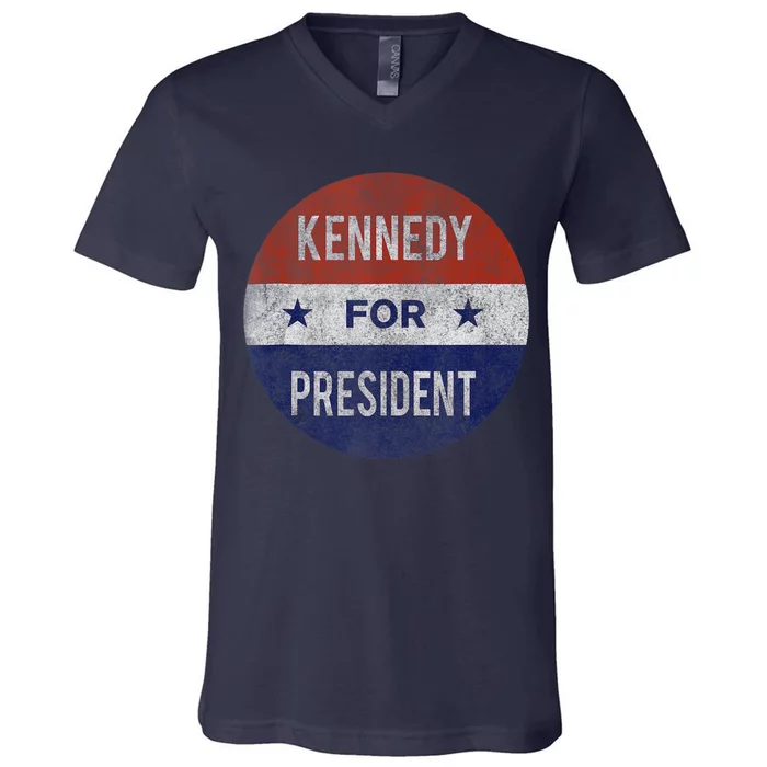 Vintage Kennedy For President JFK 1960 Election V-Neck T-Shirt