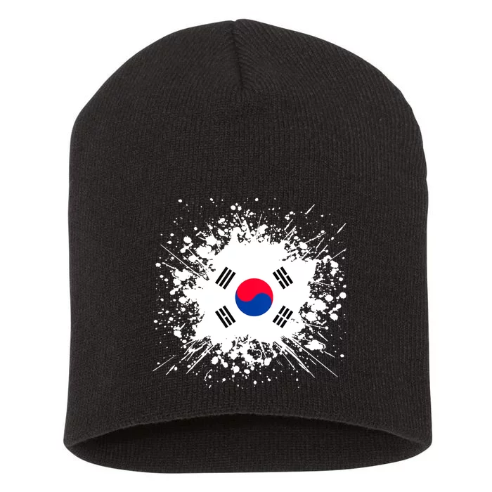 Vintage Korean Flag South Korea Women Short Acrylic Beanie