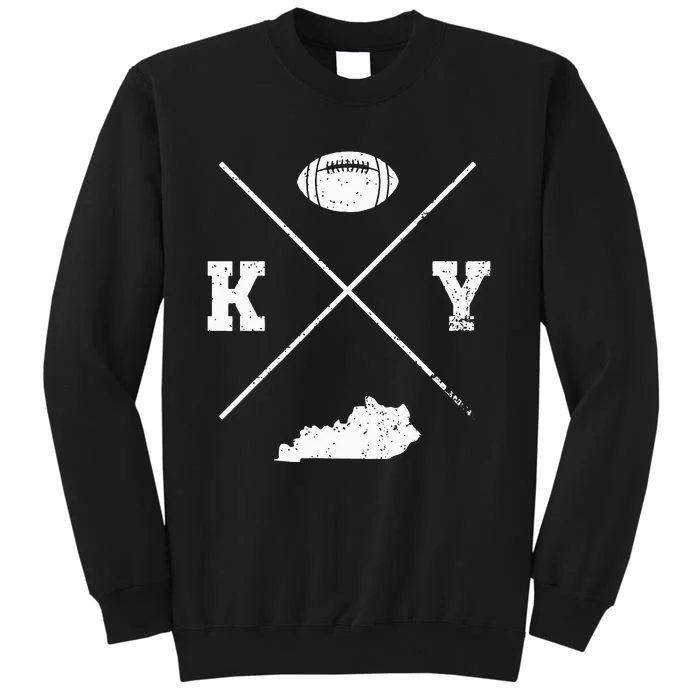 Vintage Kentucky Football Player Coach Distressed Classic Tall Sweatshirt