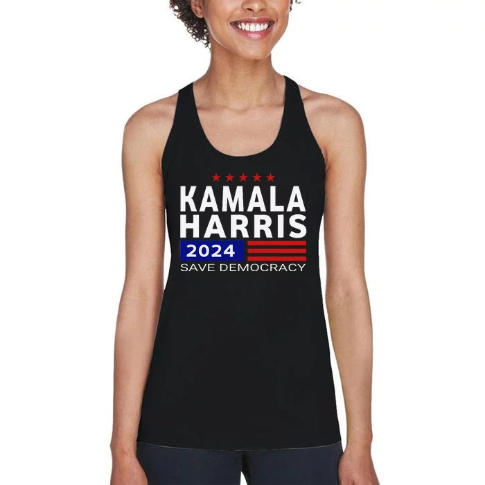 Vote Kamala Harris For Presidential Election 2024 Democratic Women's Racerback Tank