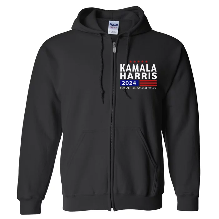 Vote Kamala Harris For Presidential Election 2024 Democratic Full Zip Hoodie