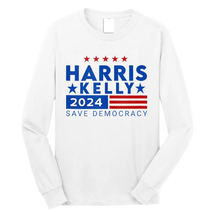 Vote Kamala Harris Mark Kelly V.P Vice President 47th 2024 Long Sleeve Shirt