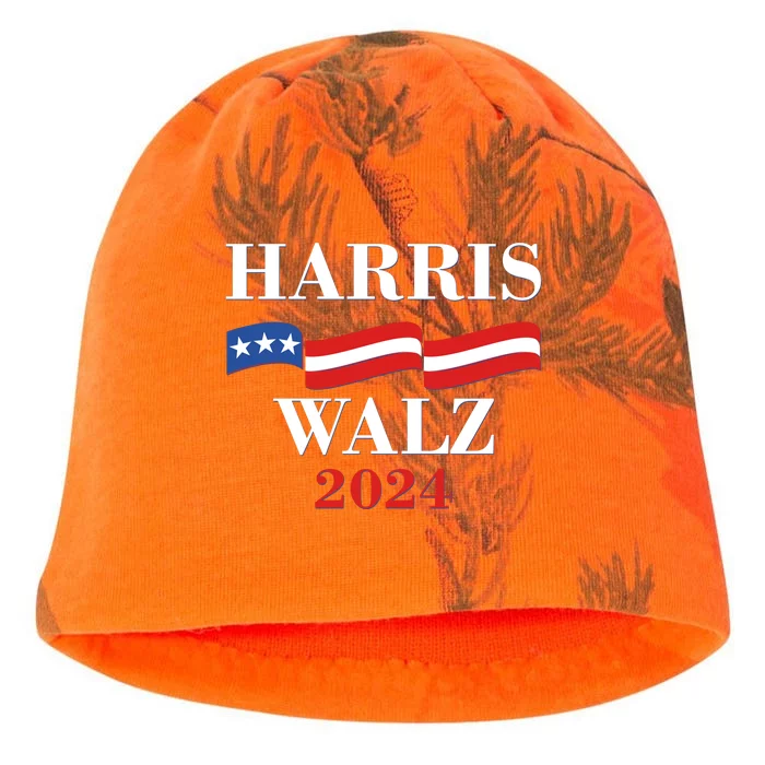 Vote Kamala Harris Tim Walz 2024 Election Kati - Camo Knit Beanie