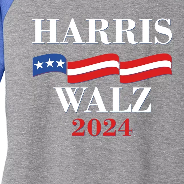 Vote Kamala Harris Tim Walz 2024 Election Women's Tri-Blend 3/4-Sleeve Raglan Shirt