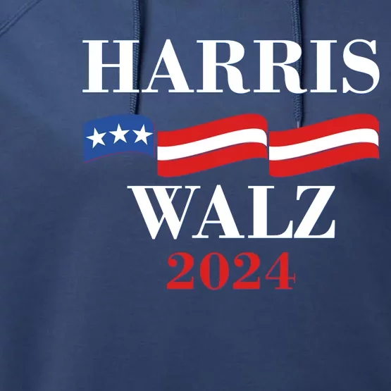 Vote Kamala Harris Tim Walz 2024 Election Performance Fleece Hoodie