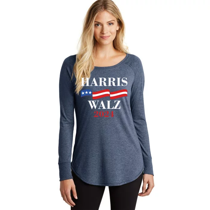 Vote Kamala Harris Tim Walz 2024 Election Women's Perfect Tri Tunic Long Sleeve Shirt