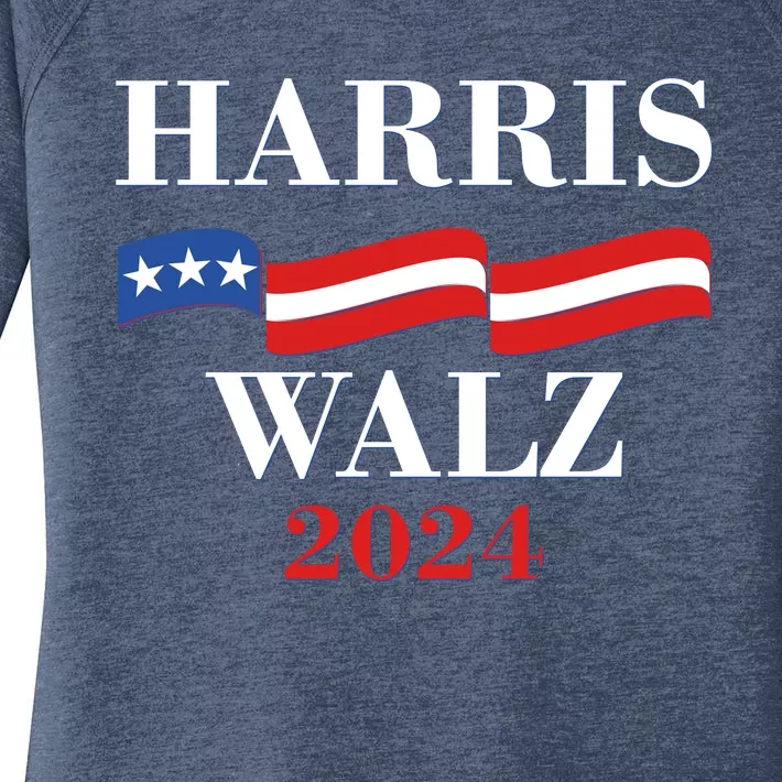 Vote Kamala Harris Tim Walz 2024 Election Women's Perfect Tri Tunic Long Sleeve Shirt