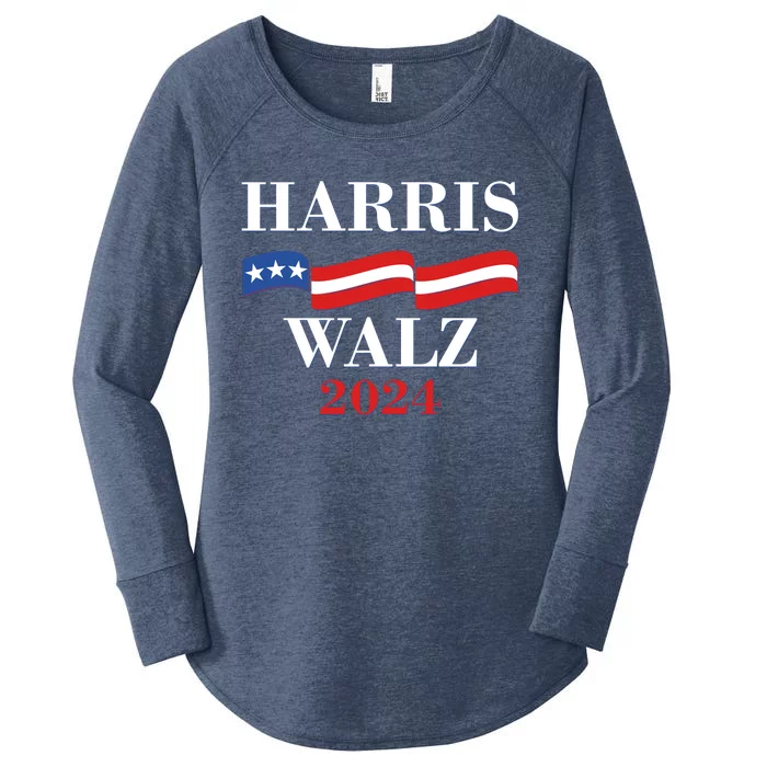 Vote Kamala Harris Tim Walz 2024 Election Women's Perfect Tri Tunic Long Sleeve Shirt