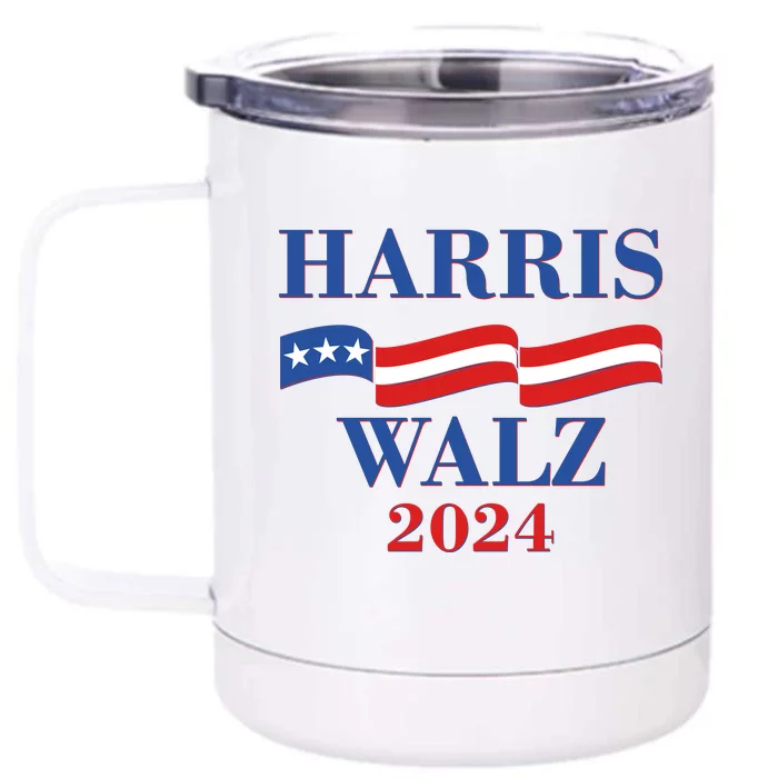 Vote Kamala Harris Tim Walz 2024 Election Front & Back 12oz Stainless Steel Tumbler Cup