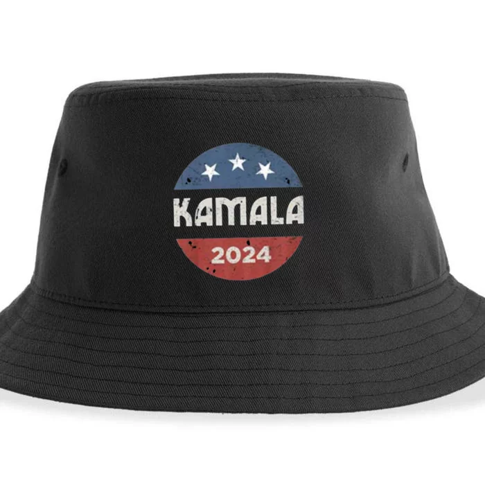 Vintage Kamala Harris 2024 For President Election Sustainable Bucket Hat